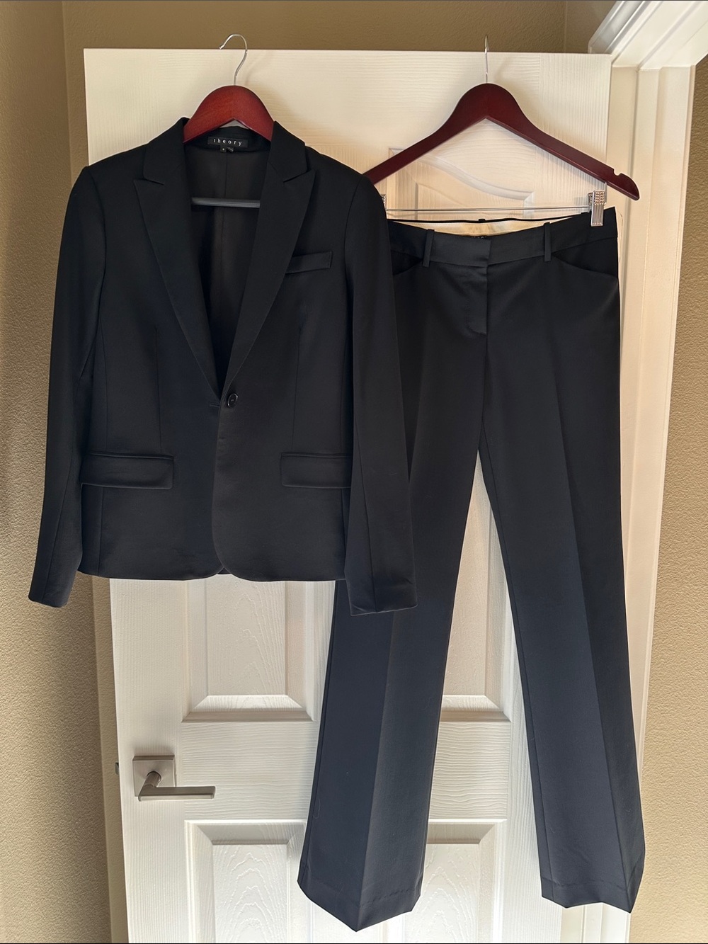 Theory Black Women's Suit Jacket and Trousers - Tailored Two-Piece